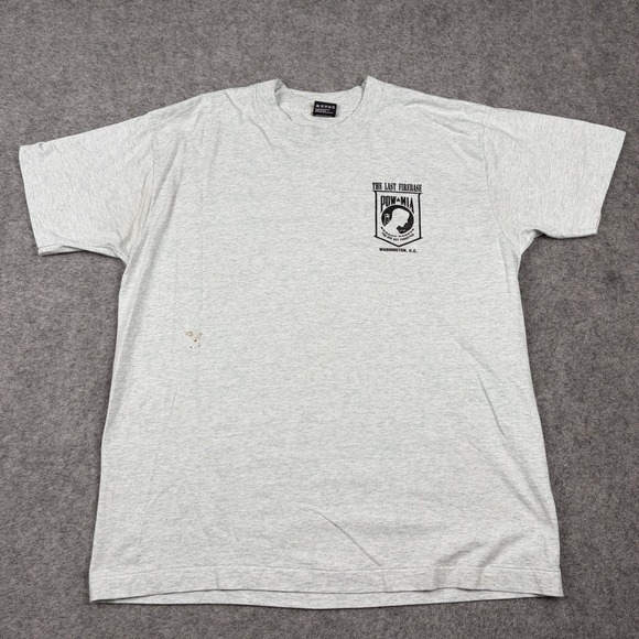 Fruit of the Loom Other - Army Military  T Shirt Mens XL Gray Vintage POW MIA Last Firebase Made USA 80s